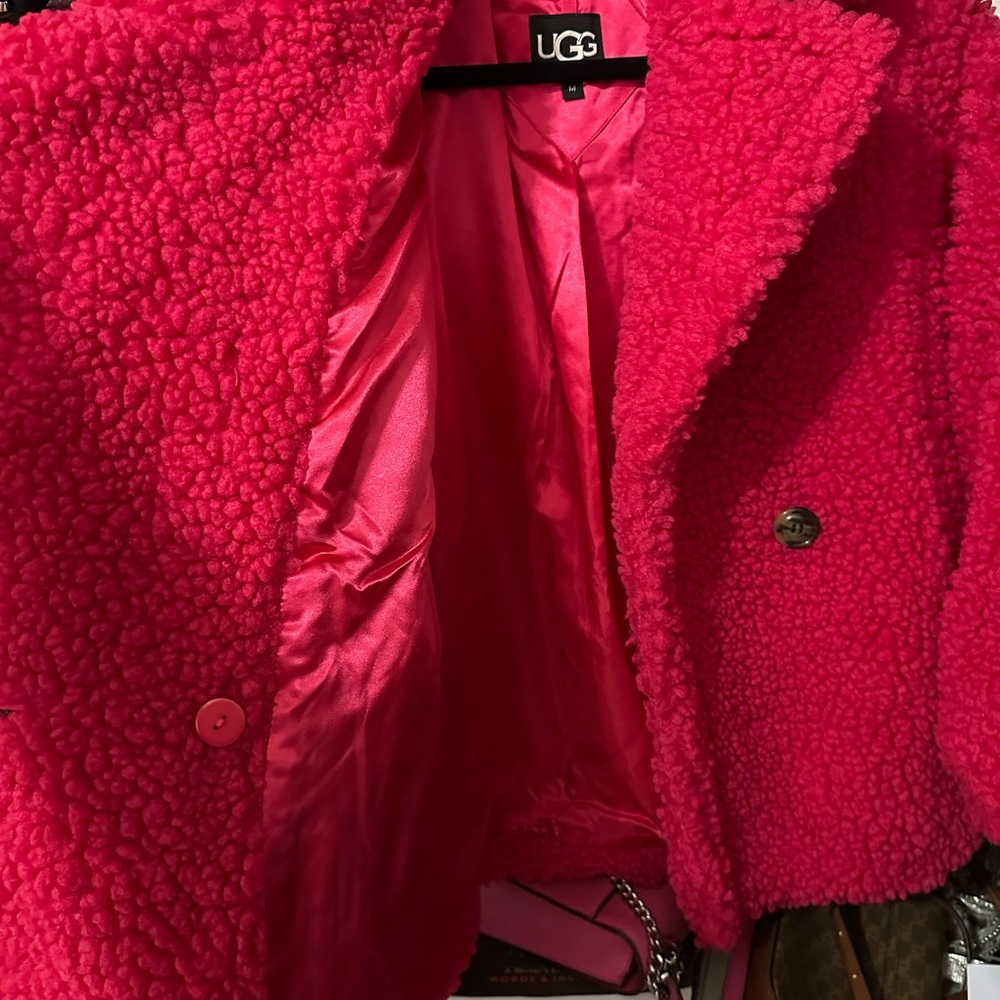 Pink ugg fur jacket - Picture 2 of 3